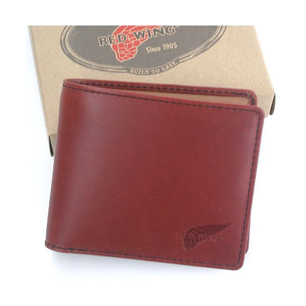 【誕生日・プレゼント・ギフト】【メンズ】【メンズ・二つ折り財布/REDWING】レッドウイング グローブレザー 札入 (RW5001)レッド