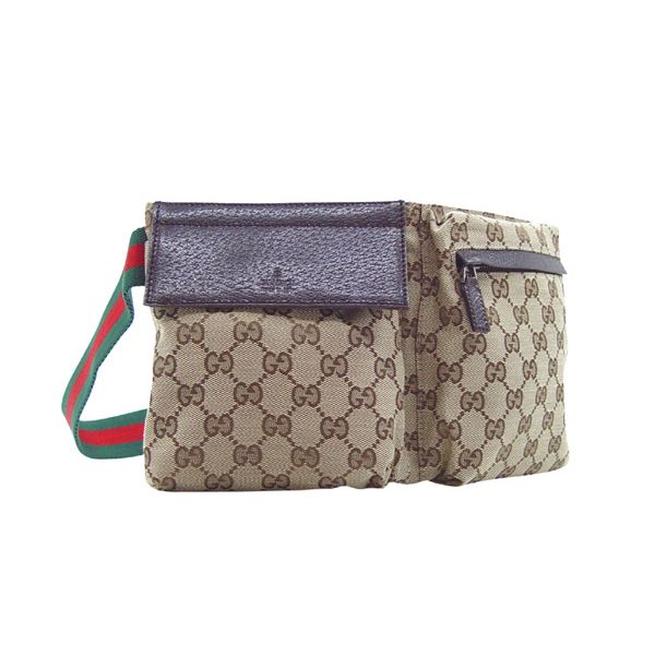 グッチ ポーチ GG キャンバス ウエスト ヒップバッグ ベージュ ブラウン 28566R F40IR 9791【GUCCI】