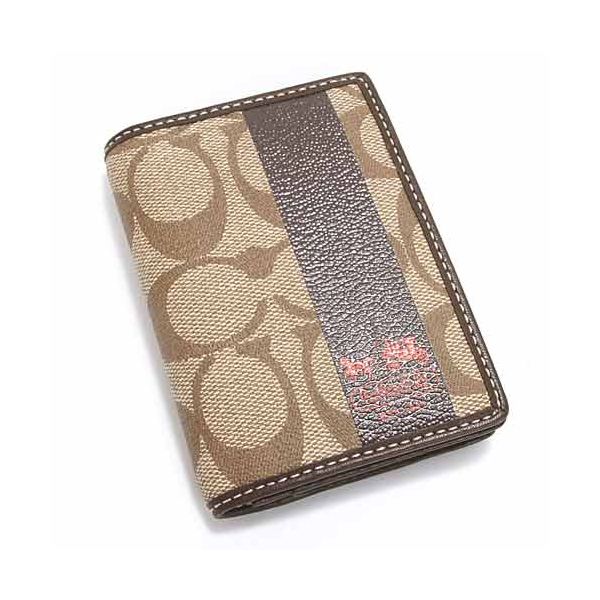 コーチ　COACH　名刺入れ　コーチヘリテージストライプラージカードケース　74086 KH/MA//74086-KHMA