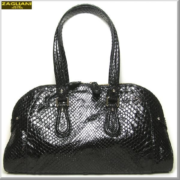 ZAGLIANI ZPE07-06 FABRIC+CROCODILE-REDレザーコットンハンドバッグ(ザグリアーニ)