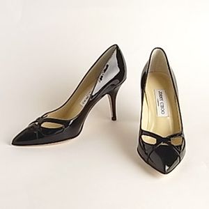 ジミー・チュウ:Jimmy Choo エナメルパンプス ブラック