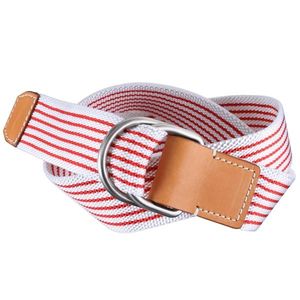 ダニエル＆ボブ リボン ダブルリングベルト レッドストライプ 90