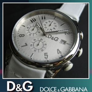D&G 時計 ドルチェ&ガッバーナ時計 ドルガバ 時計 メンズ腕時計 SANDPIPER(サンドパイパー)ホワイトレザー 3719770084