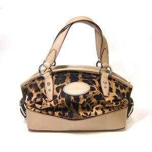 ドルガババッグ Dolce_Gabbana レオパード ハンドバッグ(モカ) BB1467-A4099-8M945