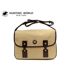 【送料無料・代引き料無料】ハンティングワールド ショルダーバッグ カーキ/ダークブラウン系 3547-SAFARI-BEYOND-KHAKI-W04K