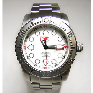 ハンティングワールド時計 HUNTING WORLD Soul Cruise White Water メンズウォッチHW003SL/RD（シルバー×レッド）  HW003SL/RD