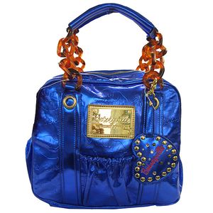 BETSEY JOHNSON［ベッツィージョンソン］ メタリックゴールドチェーンバッグ BV7730 BLUE
