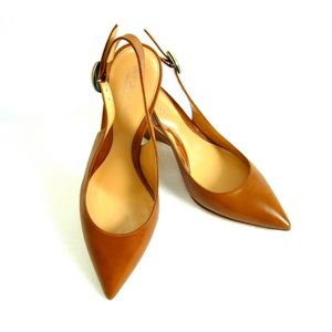 sergio　rossi　セルジオロッシ　レザー　ウェッジソール　バックストラップ　パンプス　キャメル　ブラウン　36　（23cm）　s3