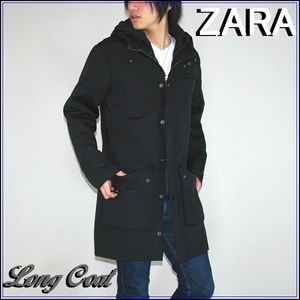【ZARA】インナー付きフードコート/ナイロン・ロング（ｚ0051-830）