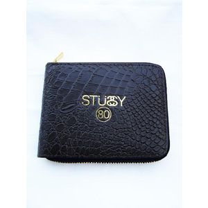 STUSSY (ステューシー) 80 LINK ZIP WALLET (財布) ブラック(クロコダイル)