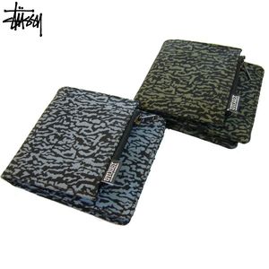 STUSSY(ステューシー）　-GRIT CAMO TRIPLE-グリットカモ財布/オリーブ・グレー
