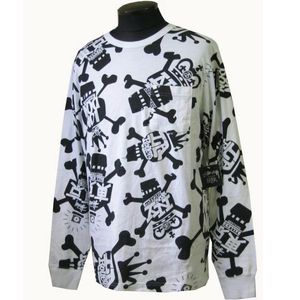 STUSSY(ステューシー)Skull L/S Tee・White/Black 2008