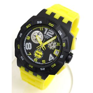 swatch スウォッチ 腕時計 YELLOW HEAD ブラック メンズ SUIB401 【送料無料】