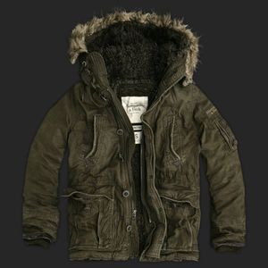 アバクロ【Mens】ボア付ミリタリージャケット【The Mt. Washington Jacket】オリーブ