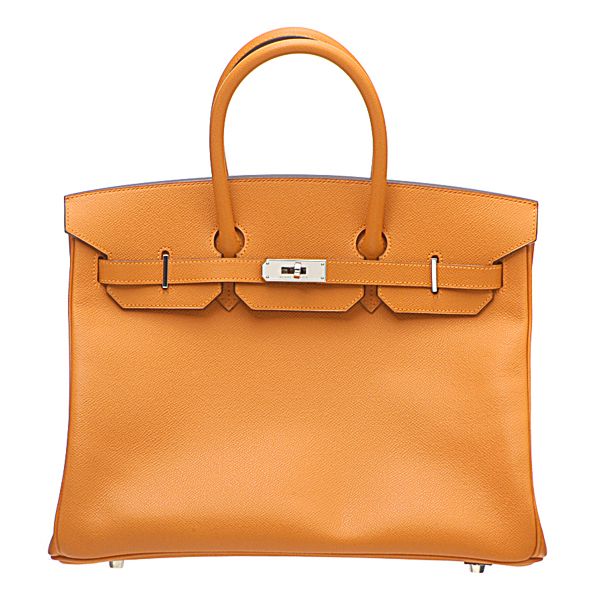 エルメス　バーキン35　オレンジ　ヴォーエプソン　シルバー金具　HERMES BIRKIN 35