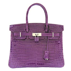 エルメス　バーキン30cm　バイオレットペイル/クロコポロサス　【HERMES】　エルメス・バッグ