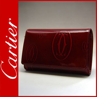 カルティエ財布(二つ折り財布)CARTIER(カルティエ)ハッピーバースデー L3000347 ボルドー