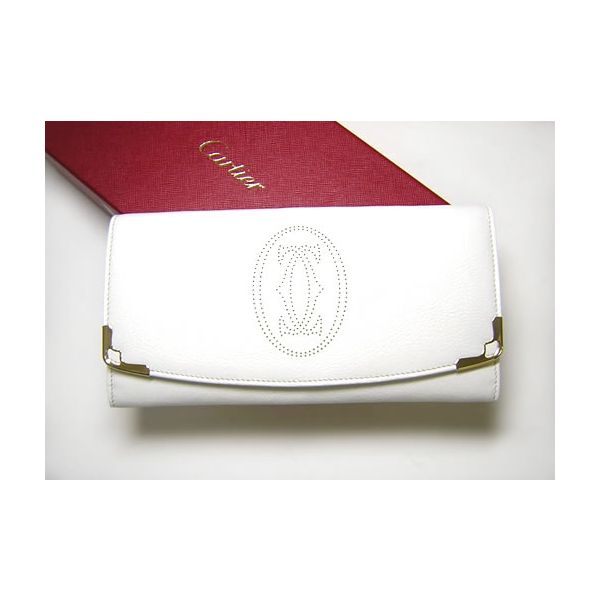 カルティエ財布 Cartier 二つ折長財布(マルチェロ/ホワイト) L3000828