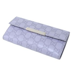 グッチ 財布 グッチシマ GG柄 メタルバー Wホック 長財布 ラベンダー 112715 A0V1G 5350【GUCCI/グッチ】
