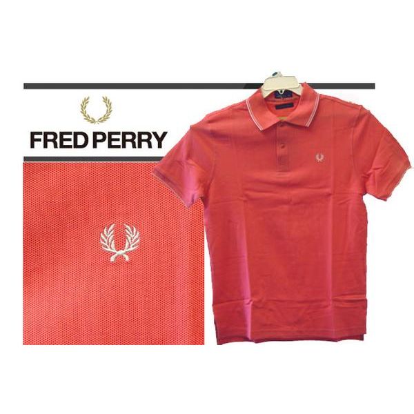 『王様』FRED PERRY フレッドペリー 半袖ポロシャツ ピンク メンズ