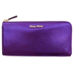 円高還元★ミュウミュウ 長 財布(miumiu) ファスナー式長財布 新作 レディス 【2008年8月28日 出品】