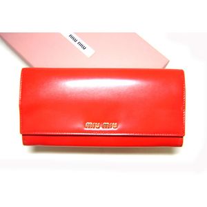 ミュウミュウ財布 MIUMIU カプレット二つ折長財布（パプリカ+シクラミノ）  5M1109
