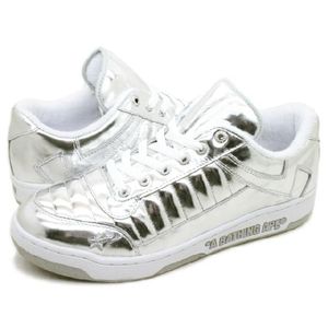 【激レア新作】送料無料！A BATHING APE SHINY BAPESTA 88 LOW SILVERエイプ・シャイニー・ベイプスター・ロー・シルバー