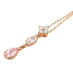 サマンサ ティアラ ネックレス Samantha Tiara 3連ストーン ネックレス ピンクゴールド
