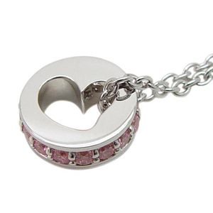 サマンサ ティアラ ネックレス Samantha Tiara ネックレス オープンハート ペンダント ピンク ラインストーン シルバー